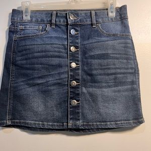 So Brand Denim Button-fly Mini Skirt. Worn once! #SmokeFreeOwner! Sz 14 junior!
